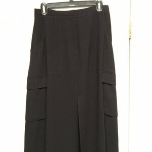 Black maxi skirt with high slits, size XS, NWT